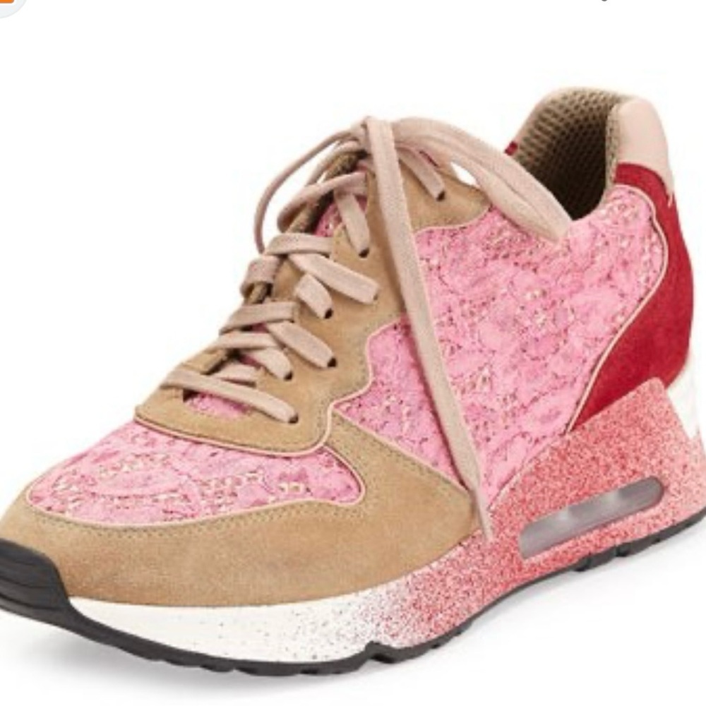 ASH Pink Lace Sneakers